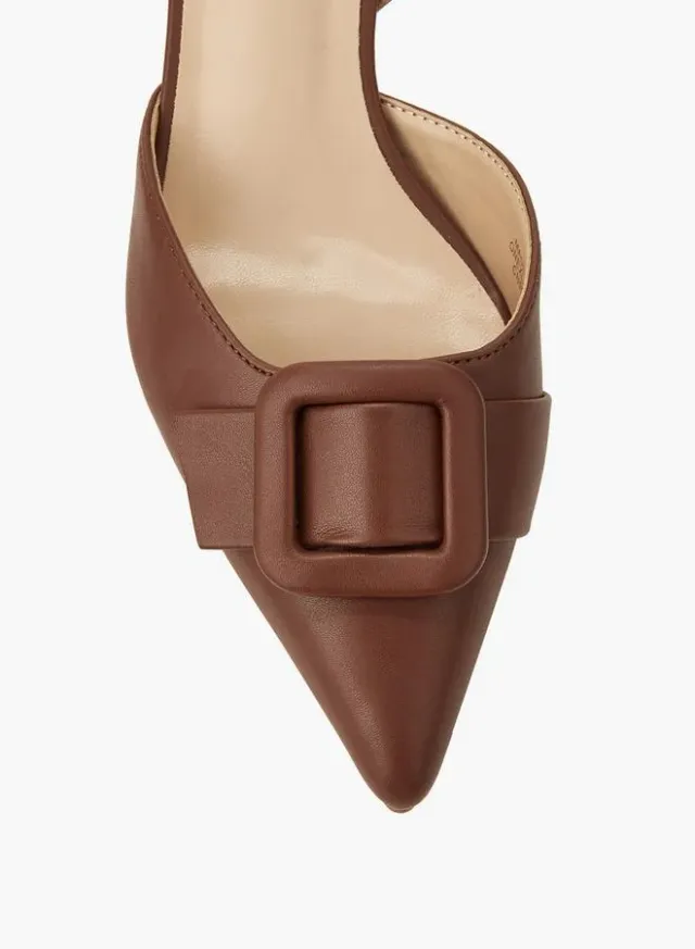 Women's Buckle Pointed Toe Kitten Heel Shoes – image 4