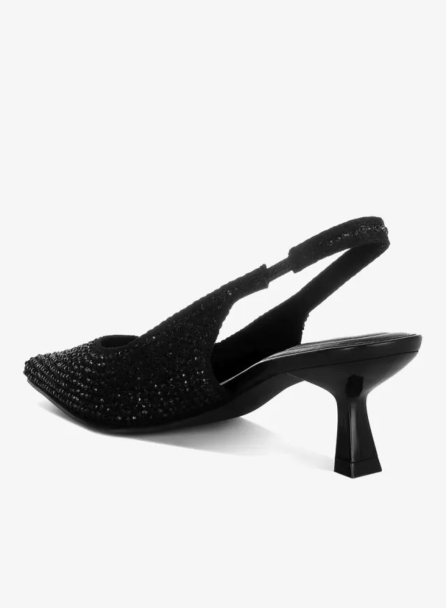 Flyknit Rhinestone Slingback Sandals White – image 4