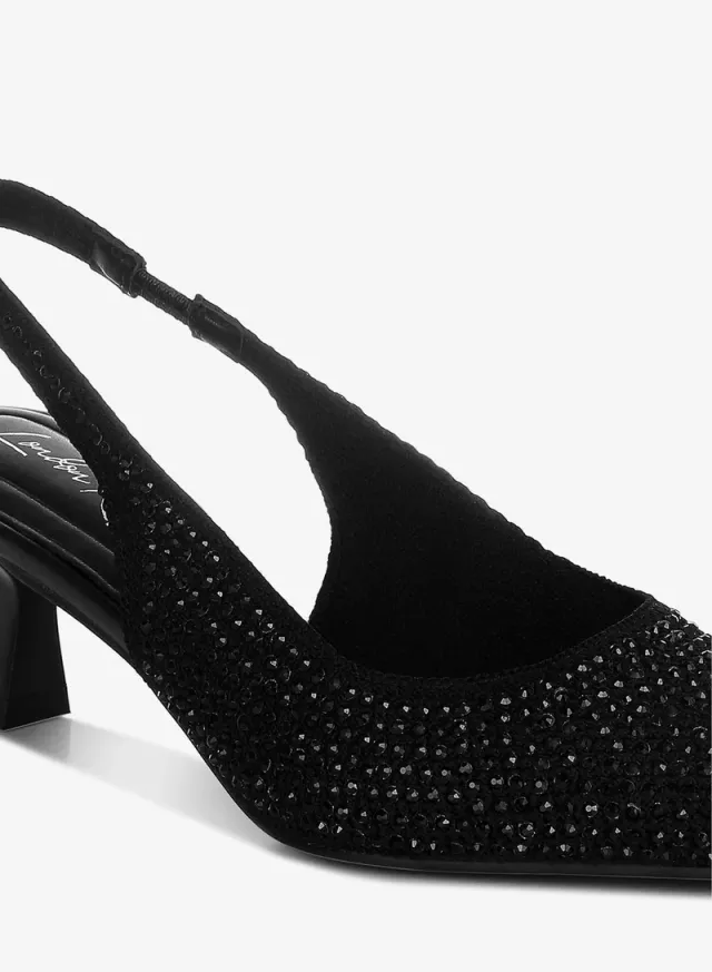 Flyknit Rhinestone Slingback Sandals White – image 6
