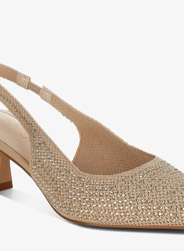 Flyknit Rhinestone Slingback Sandals White – image 5