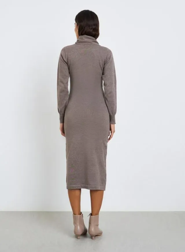 All Over Print Notch Neck Shift Midi Dress – image 5