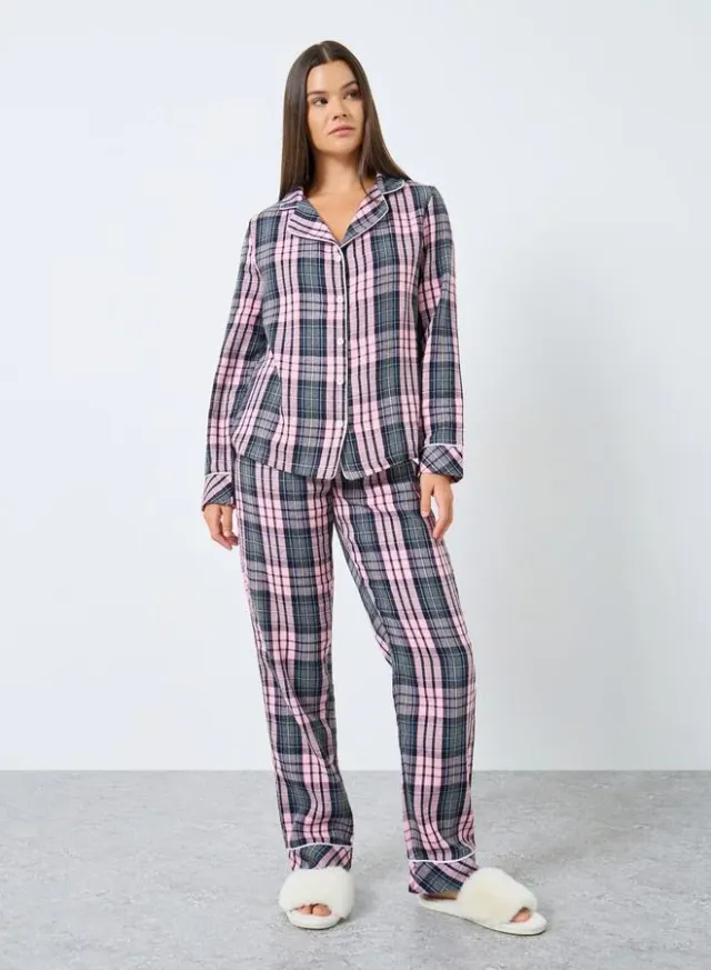 Velvet Button Placket Shirt and Pyjama Set – image 2