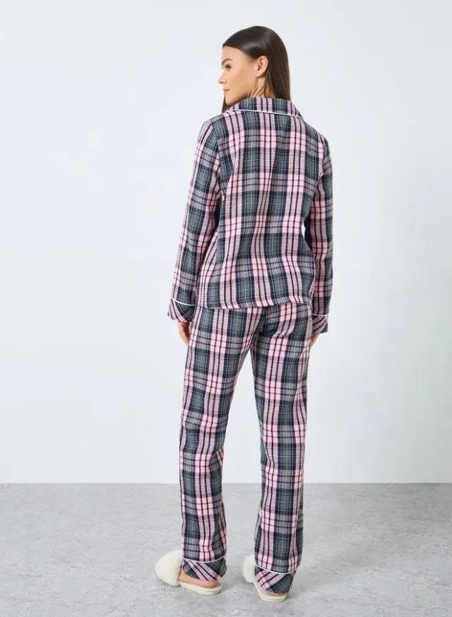 Velvet Button Placket Shirt and Pyjama Set – image 5