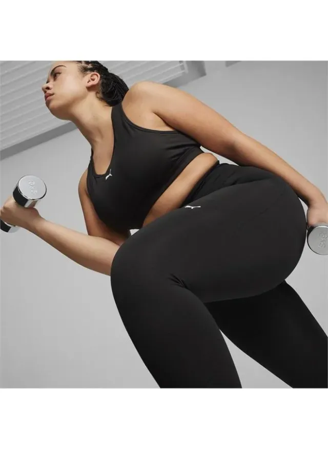 High-Waist Fleece Leggings - Red - Skinny Fit - Elastic Waistband – image 4