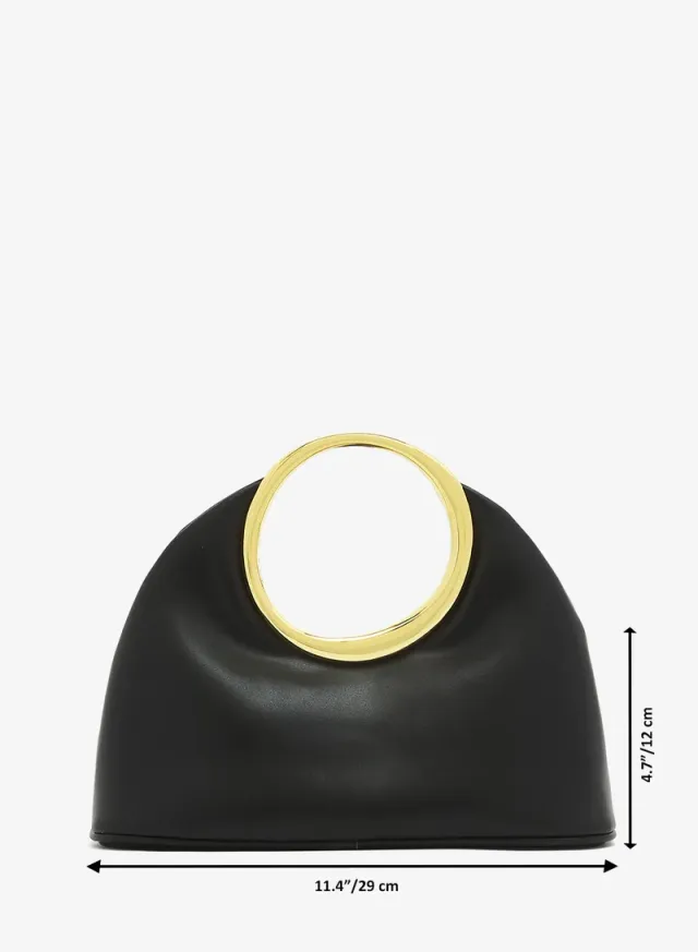 Ella White Solid Ring Handle Evening Bag (Limited Edition) – image 6