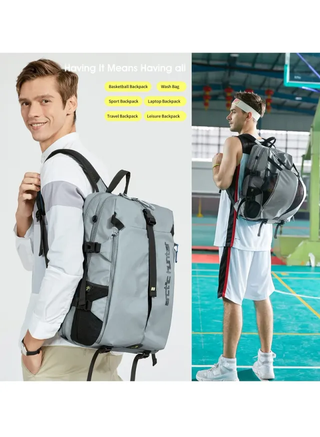 18.5" Water Resistant Gym Sports Backpack with USB Port - Blue – image 4