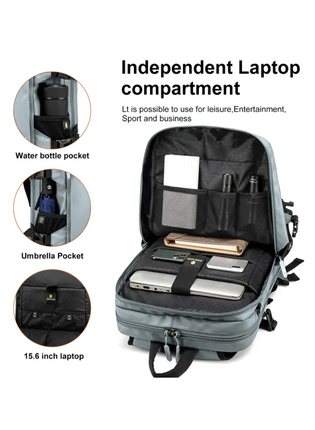 18.5" Water Resistant Gym Sports Backpack with USB Port - Blue – image 6
