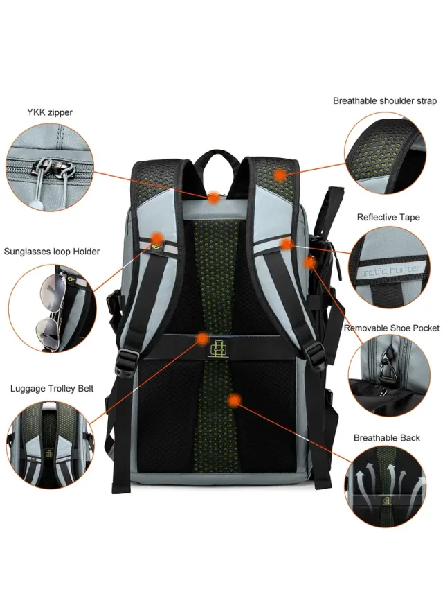 18.5" Water Resistant Gym Sports Backpack with USB Port - Blue – image 8