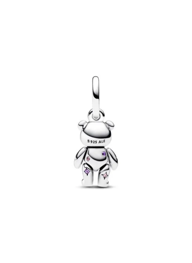 Teddy Bear Dangle Charm with Movable Arms and Star-Shaped Decorative Stones – image 2