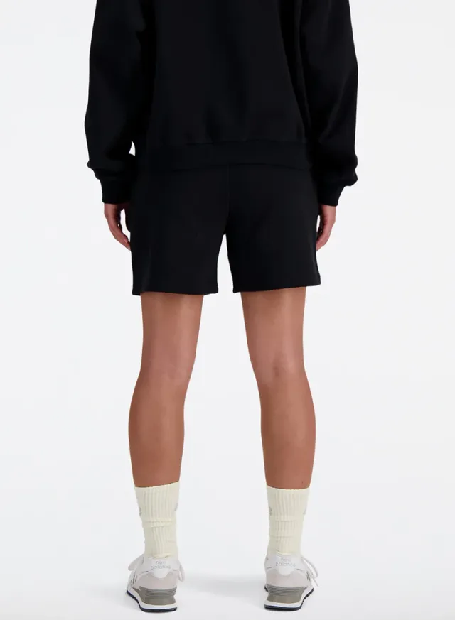 Women's Black French Terry Athletic Shorts with Embroidery – image 2
