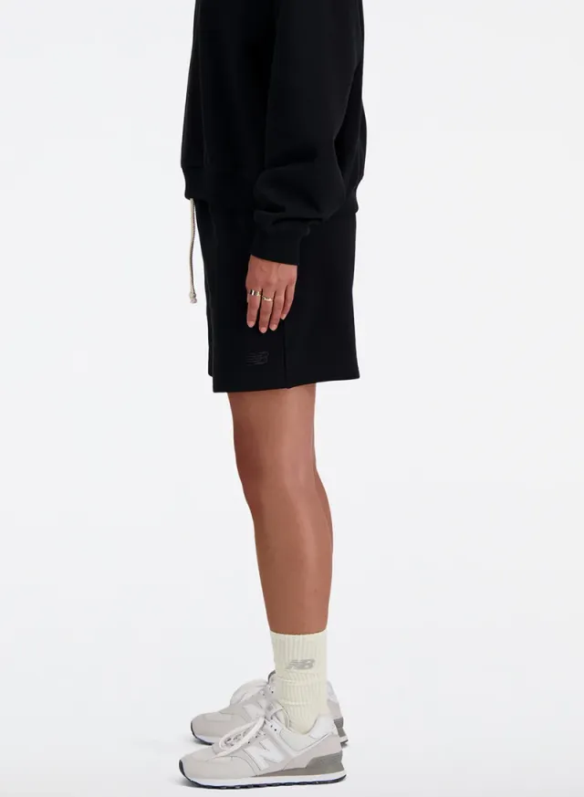 Women's Black French Terry Athletic Shorts with Embroidery – image 4