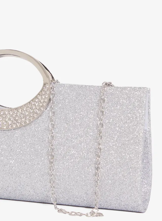 Silver East-West Clutch with Ring Handle (Limited Edition) – image 3