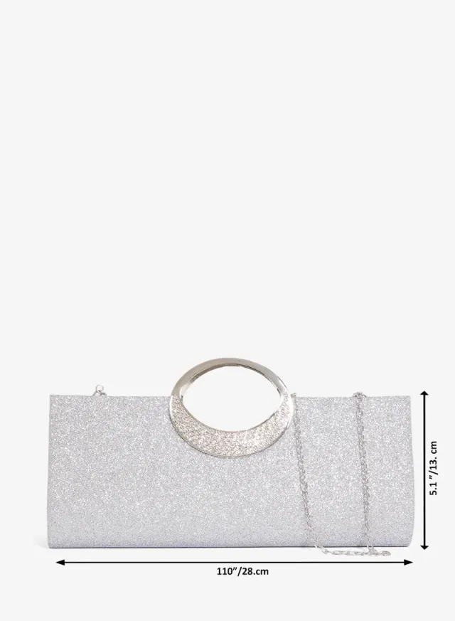Silver East-West Clutch with Ring Handle (Limited Edition) – image 5