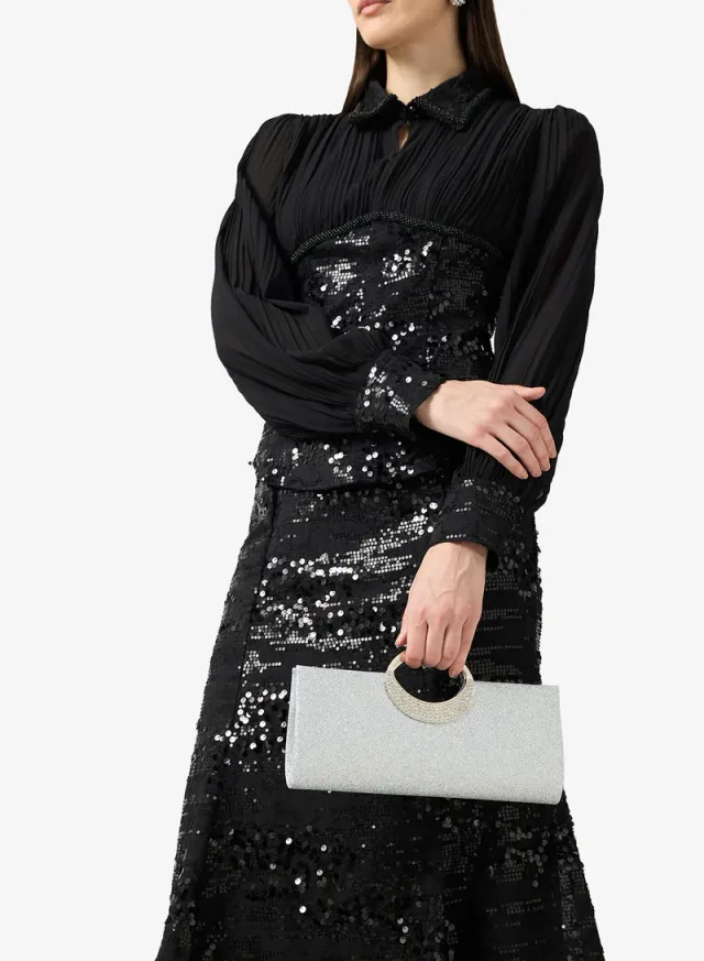 Silver East-West Clutch with Ring Handle (Limited Edition) – image 6