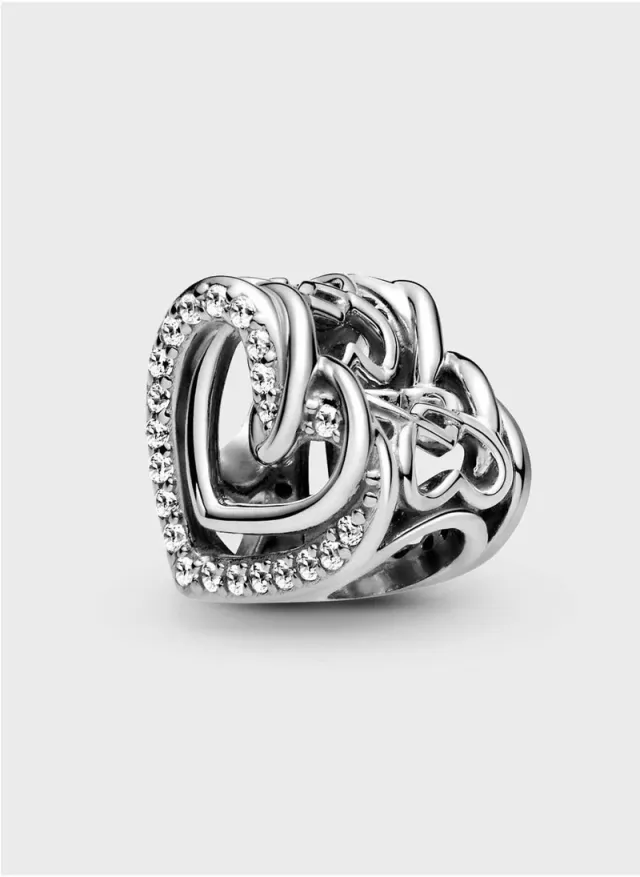 Sterling Silver Cubic Zirconia Puzzle Charm Pendant – image 4