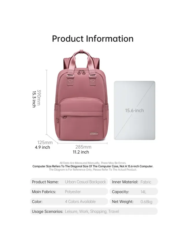 Women's Anti-Theft Water Resistant Laptop Backpack - Nostalgia Rose – image 10