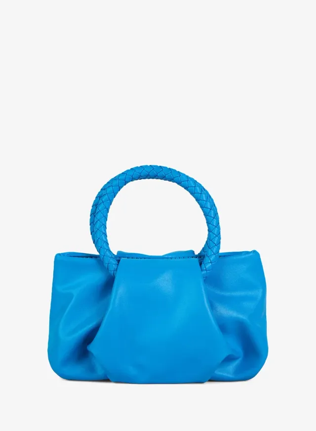 Soft Faux Leather Handbag Blue – image 2