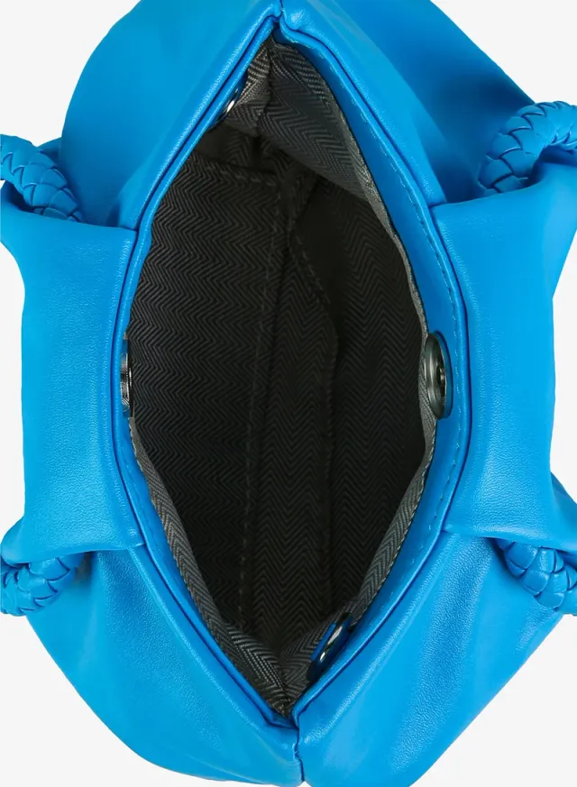Soft Faux Leather Handbag Blue – image 4