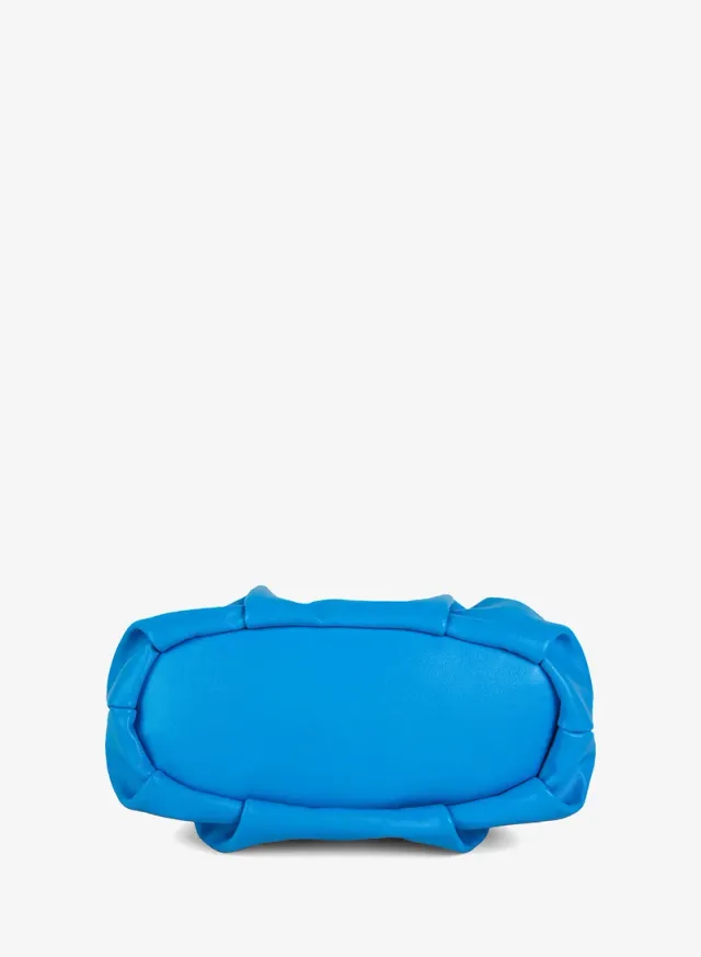 Soft Faux Leather Handbag Blue – image 5