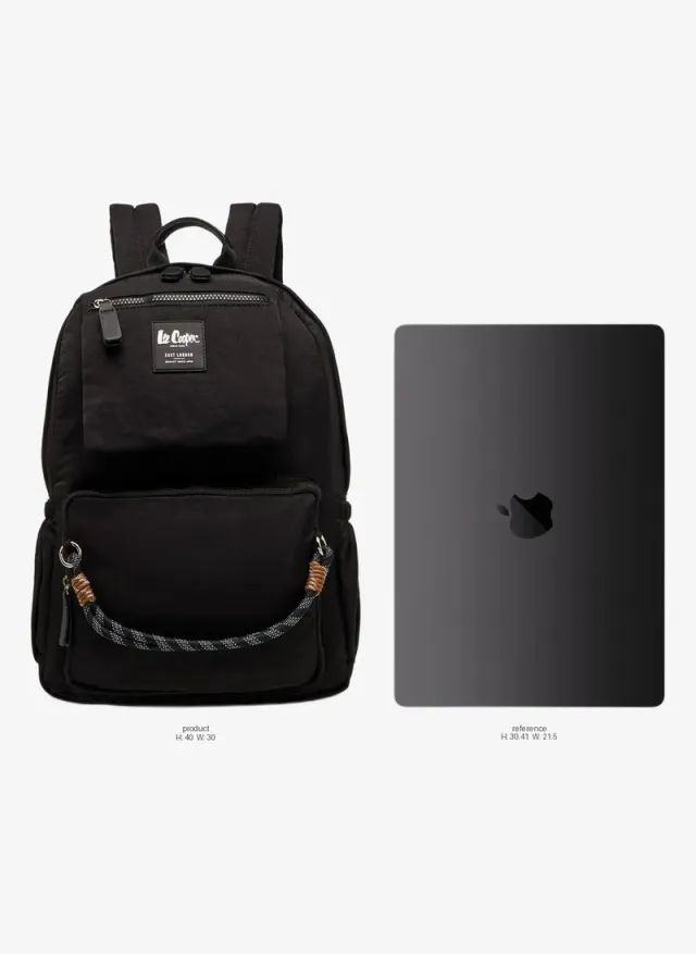 Rope Accent Zip Backpack (13x30x40 cm) – image 2