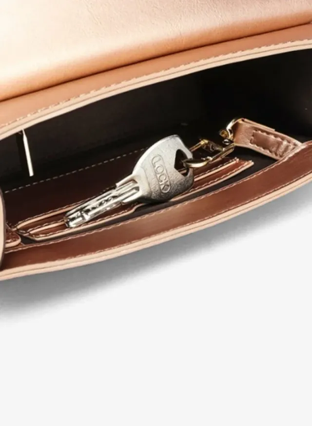 Peach Monogram Evening Crossbody Bag with Magnetic Closure – image 4