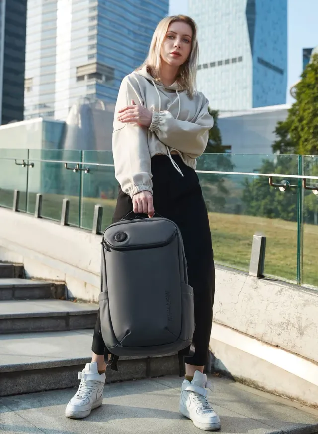 Water Resistant Laptop Backpack with USB Port - Black – image 6