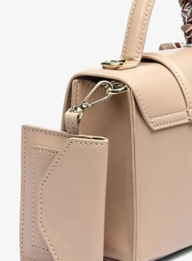 FYOR Beige Faux Leather Crossbody Bag with Kiss Lock Closure – image 6