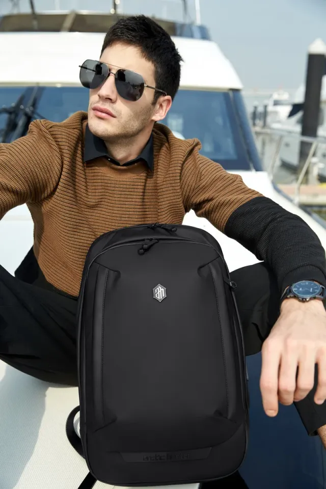 Lightweight Anti-Theft Laptop Backpack with USB Port B00443 Black – image 2