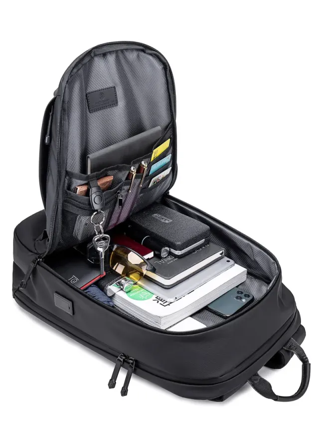 Lightweight Anti-Theft Laptop Backpack with USB Port B00443 Black – image 3