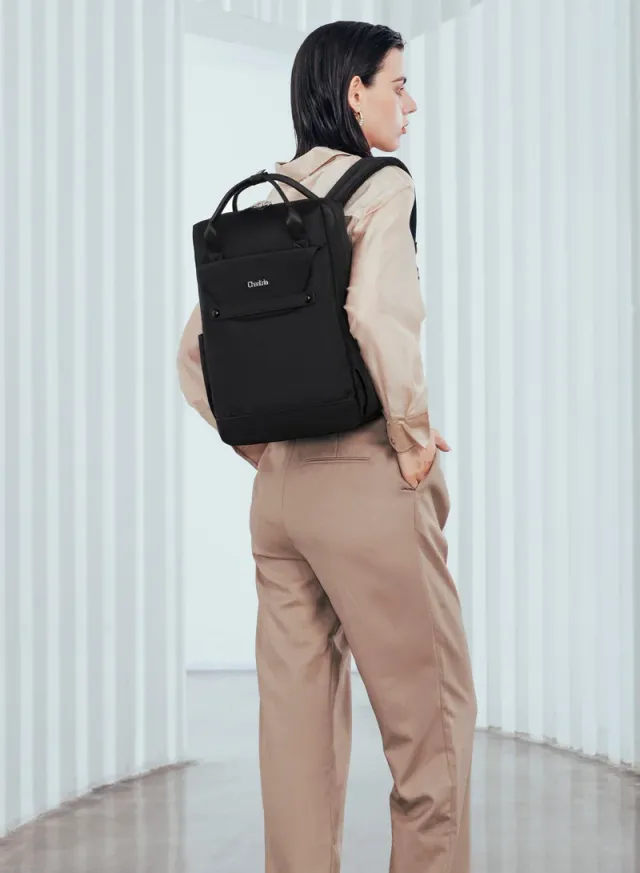 Women's Multifunctional Water Resistant Laptop Backpack - Black – image 10