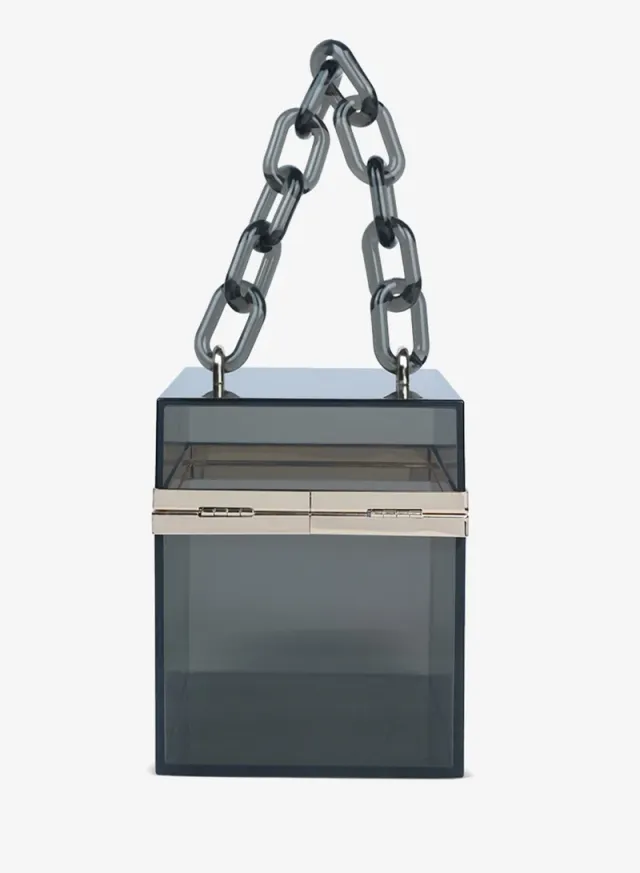 Clear Cuboid Box Clutch - Blue – image 2