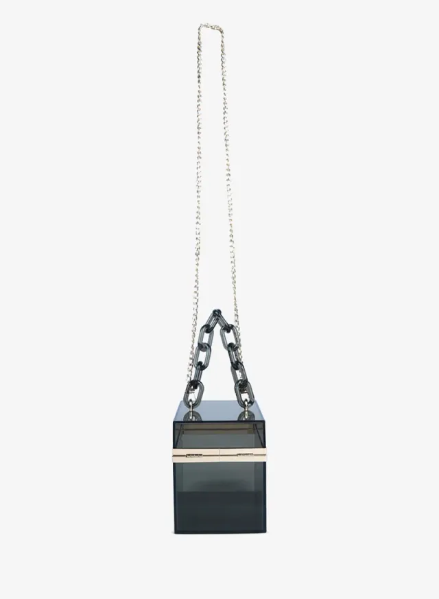 Clear Cuboid Box Clutch - Blue – image 3