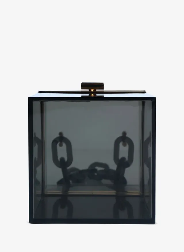 Clear Cuboid Box Clutch - Blue – image 4
