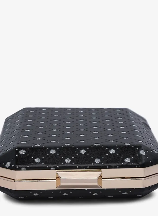 Metallic Cut Out Clutch Bag Purple – image 5