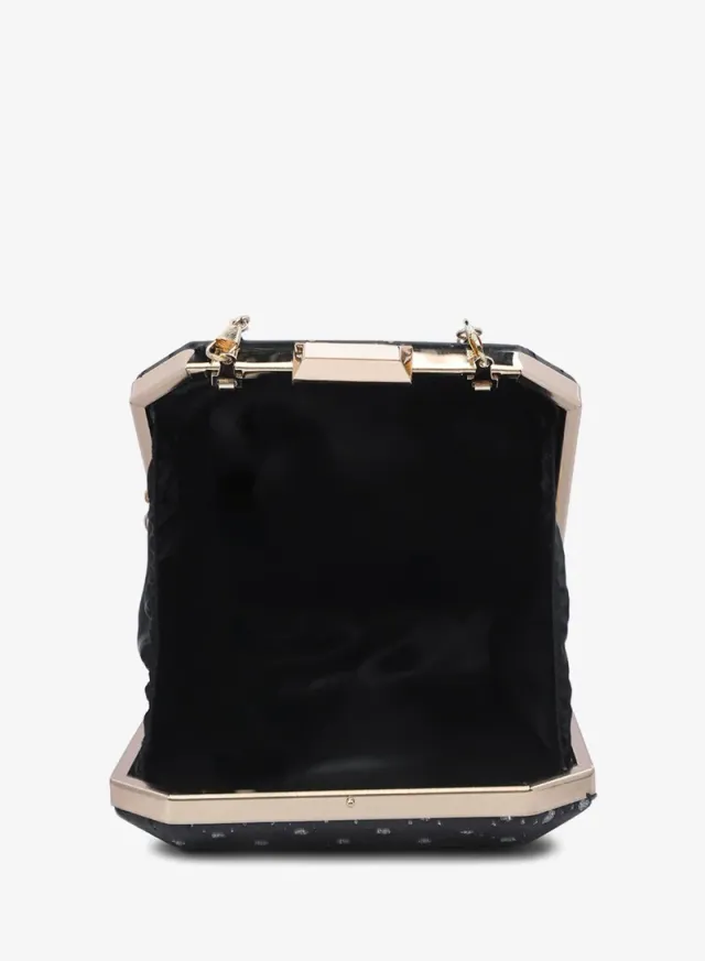Metallic Cut Out Clutch Bag Purple – image 6