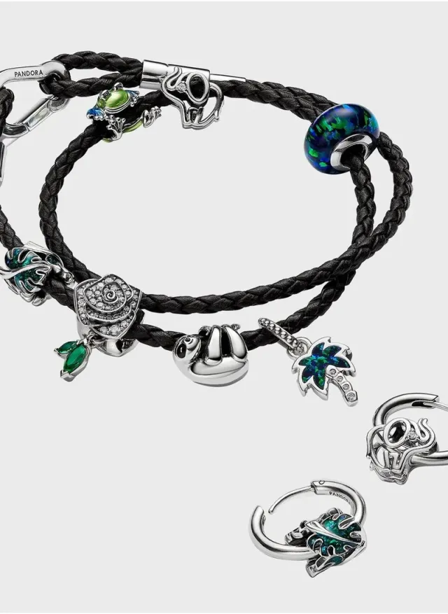 Pandora Sterling Silver Opalescent Glass Charm, Green, Jungle Collection – image 4