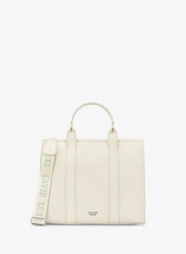 Luxe Cob's25 Large Satchel Off White