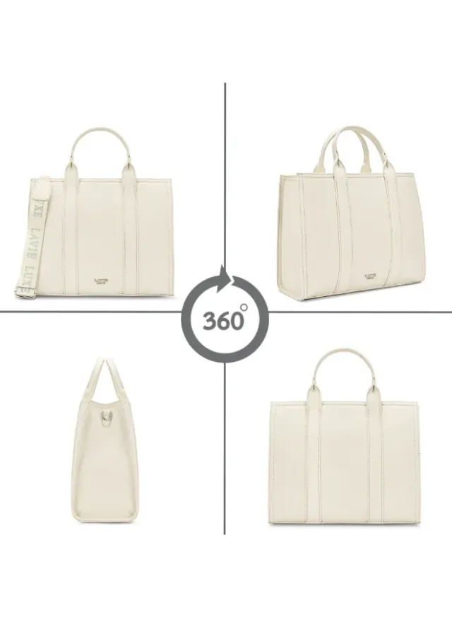 Luxe Cob's25 Large Satchel Off White – image 6