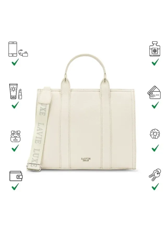 Luxe Cob's25 Large Satchel Off White – image 7