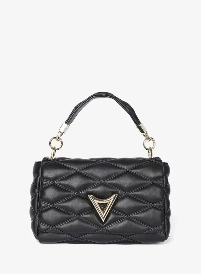 Quilted Faux Leather Handbag