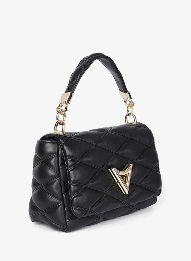 Quilted Faux Leather Handbag – image 2
