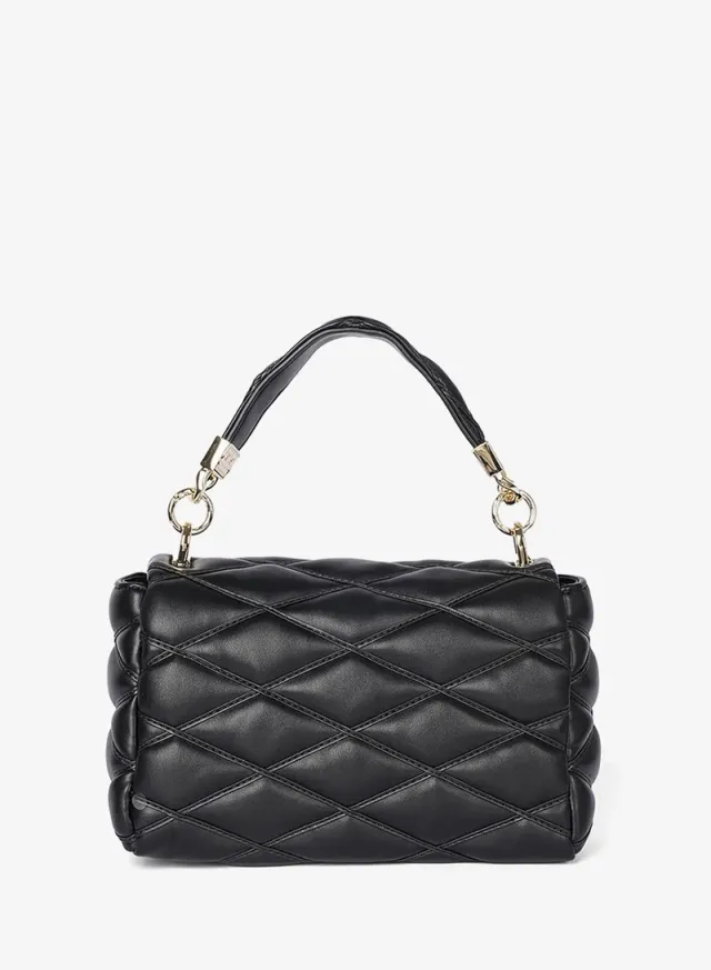 Quilted Faux Leather Handbag – image 4