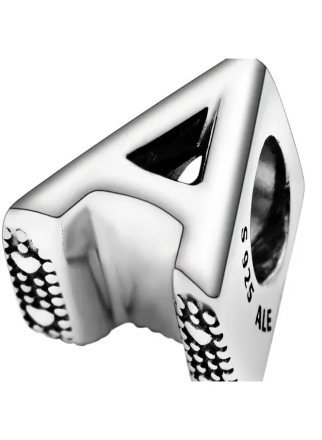 Silver Letter A Initial Charm for Pandora Bracelets – image 3