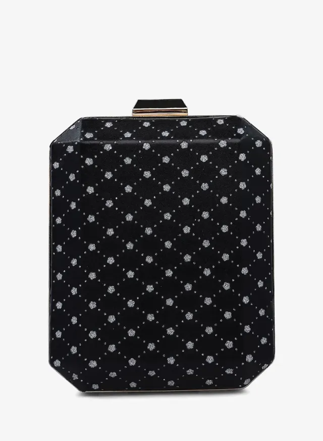 Metallic Cut Out Clutch Silver – image 3