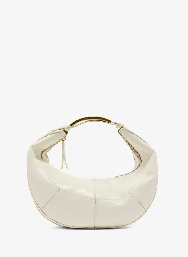 Gold Metallic Monogram Evening Bag with Zip Closure