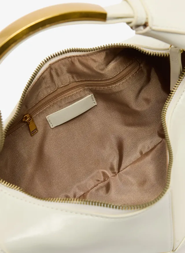 Gold Metallic Monogram Evening Bag with Zip Closure – image 4