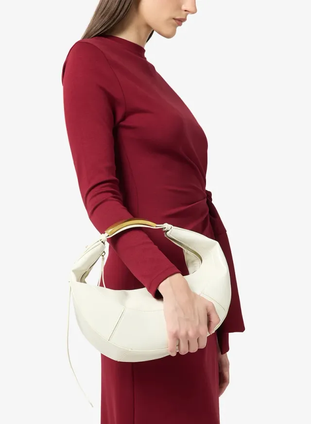 Gold Metallic Monogram Evening Bag with Zip Closure – image 6