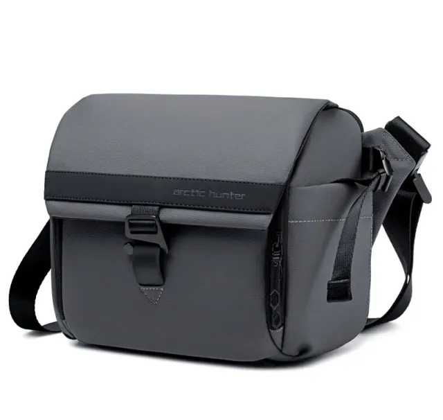 Compact Camera Shoulder Bag with Tripod Holder Grey