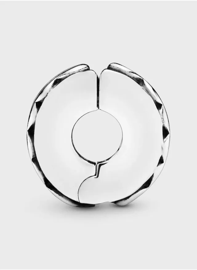 Sterling Silver Pavé Cubic Zirconia Clip Charm for Bracelet – image 3