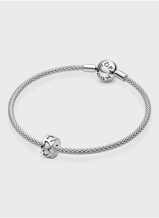 Sterling Silver Pavé Cubic Zirconia Clip Charm for Bracelet – image 5